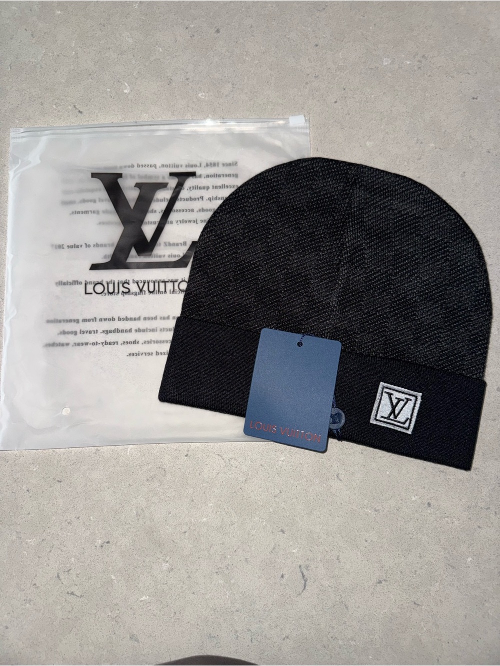 Luxury Brand Knit Beanie Black